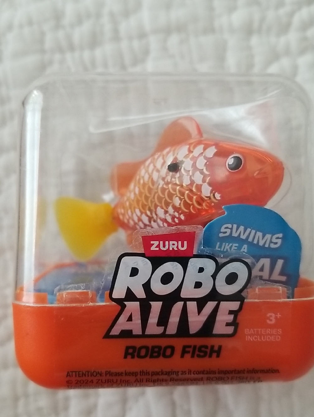 ZURU Robo Alive Orange Robotic Swim Fish Toy